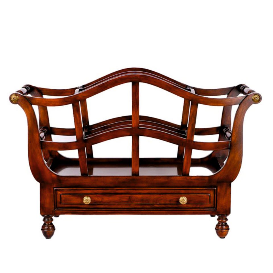 WOODEN MAGAZINE RACK