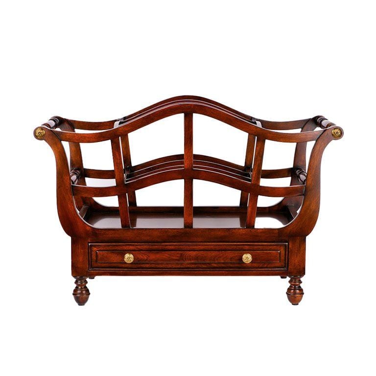WOODEN MAGAZINE RACK