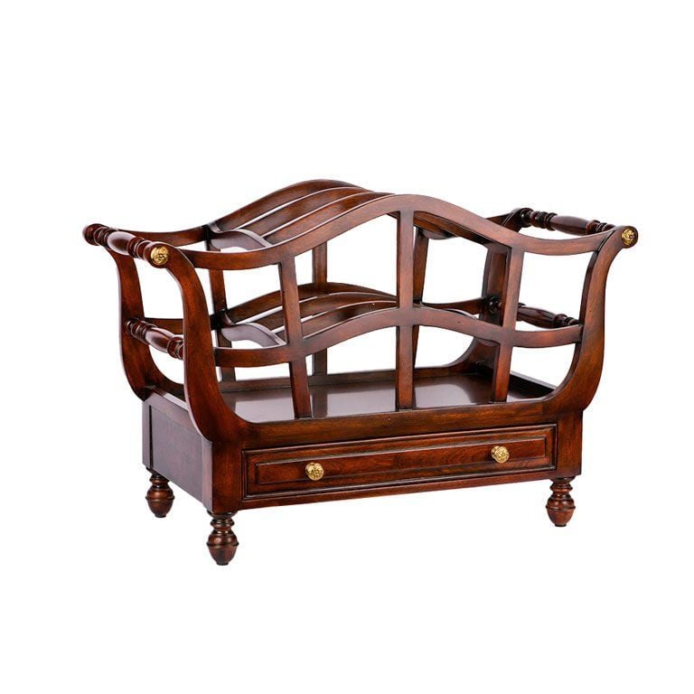 WOODEN MAGAZINE RACK