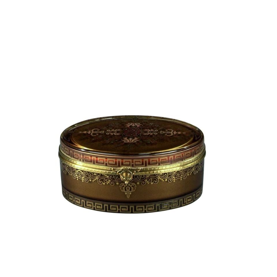 GOLD-LEAF LIDDED GLASS BOX