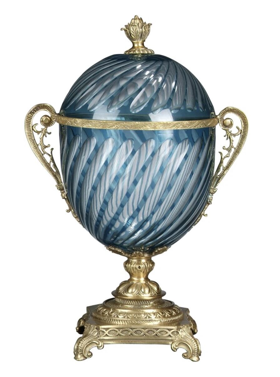 CUSTOM DESIGN BRASS-INLAID GOBLET