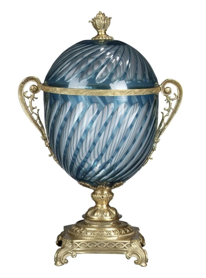 CUSTOM DESIGN BRASS-INLAID GOBLET