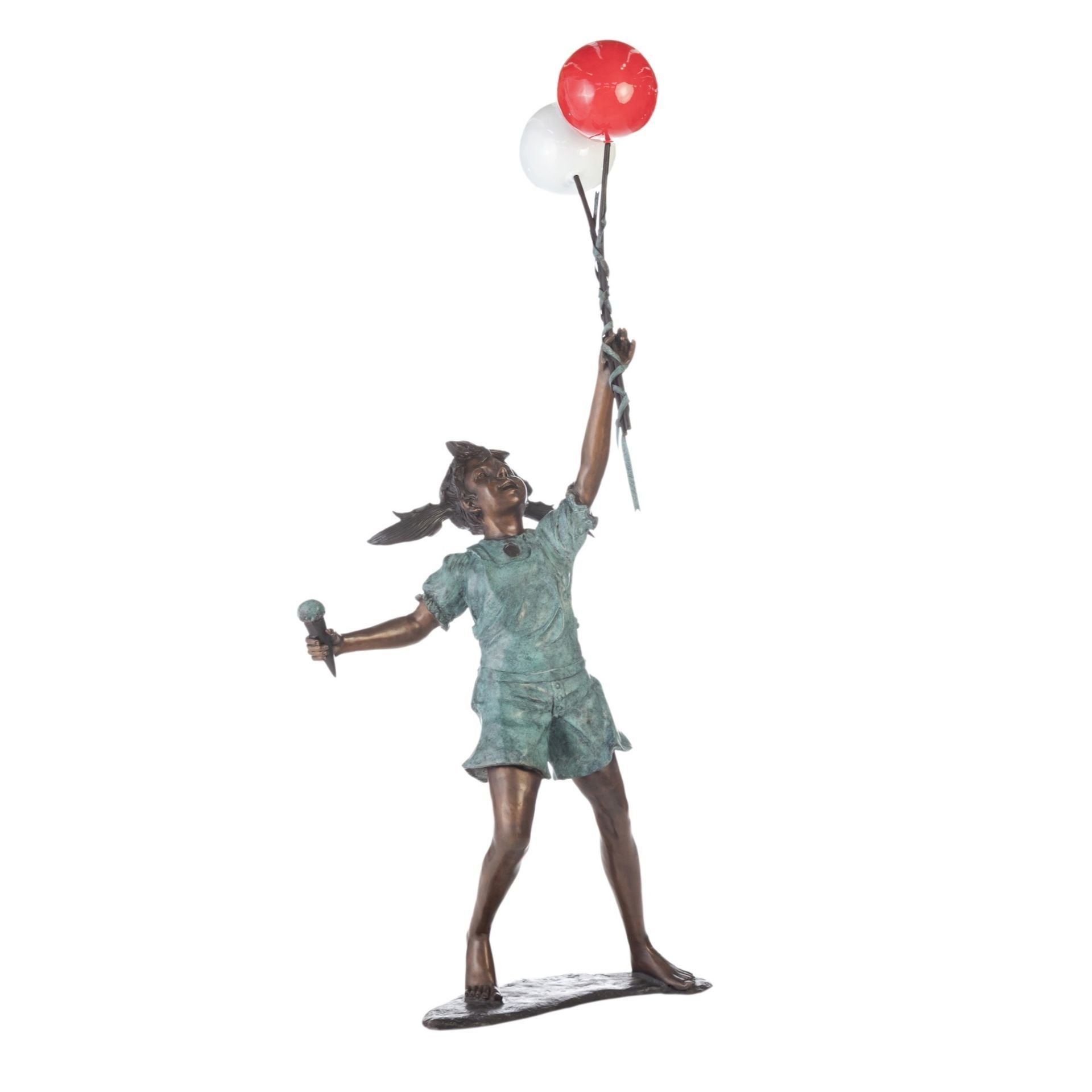 GIRL HOLDING A BALLOON