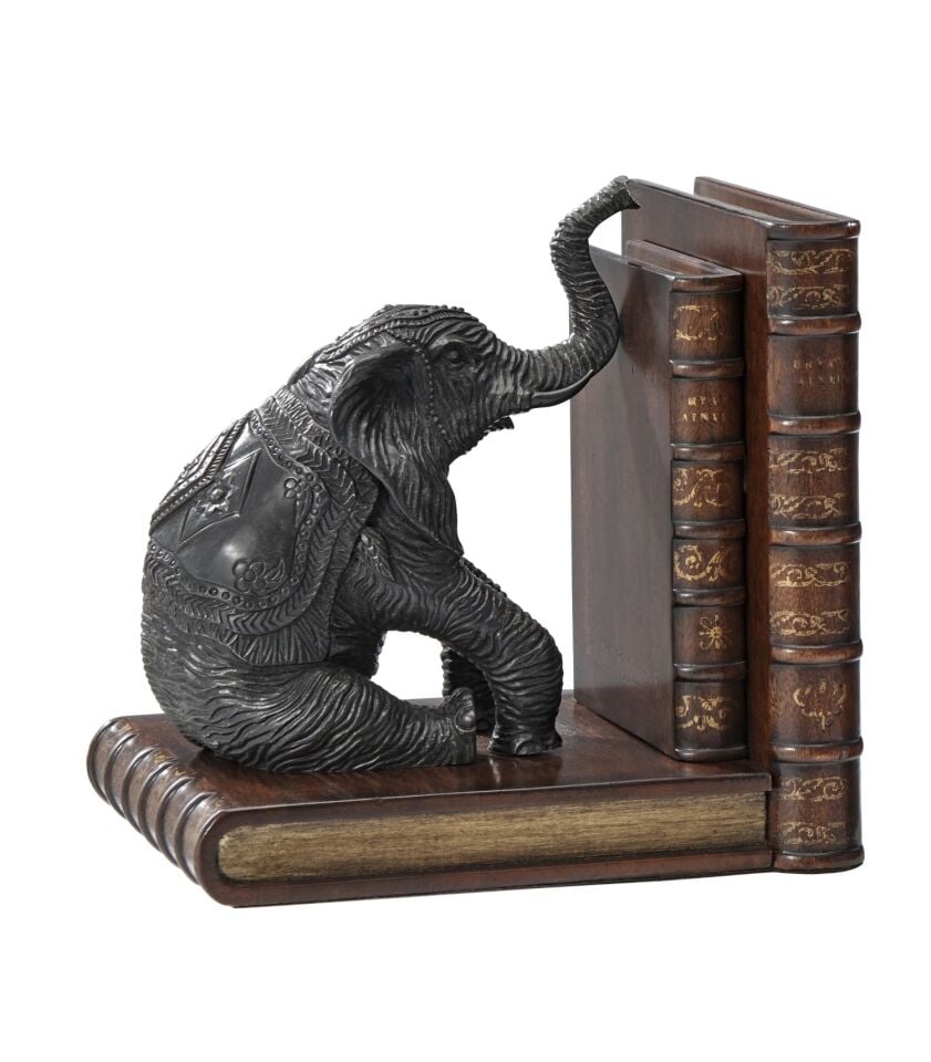 BRONZE ELEPHANT BOOKEND
