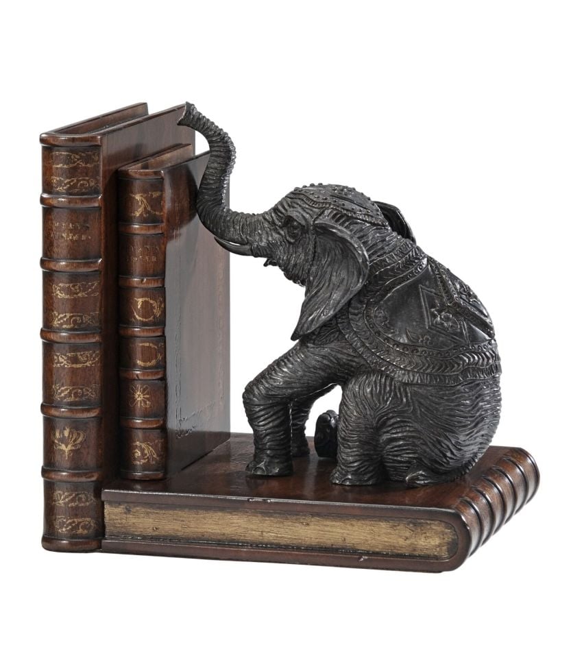 BRONZE ELEPHANT BOOKEND