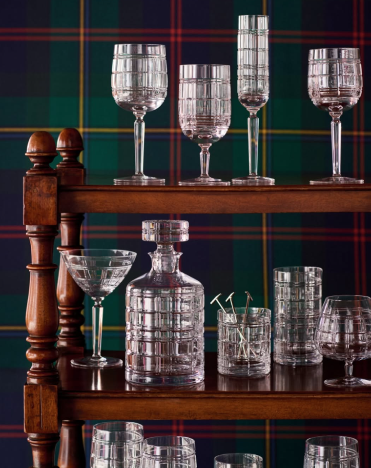 Hudson Plaid Champagne Glass