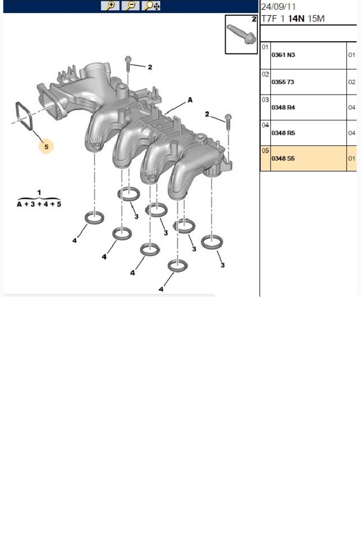 Emme Manifold Contası 307 407 C4 Partner Tepee (0348S5-BPE259027)