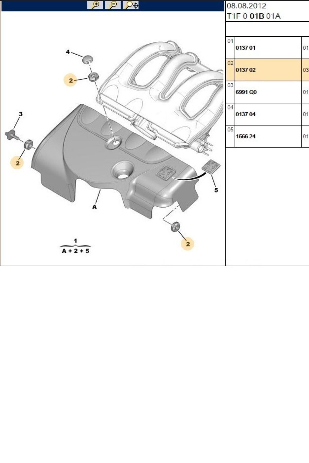 Üst Kapak Sekmanı Partner Berlingo DW8 (TRL013702-013702)