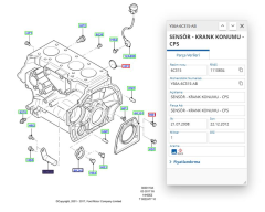 Krank Pozisyon Sensörü Fiesta Focus C Max Mondeo B Max 1.4 Bnz 02 ( YS6A6C315AB )