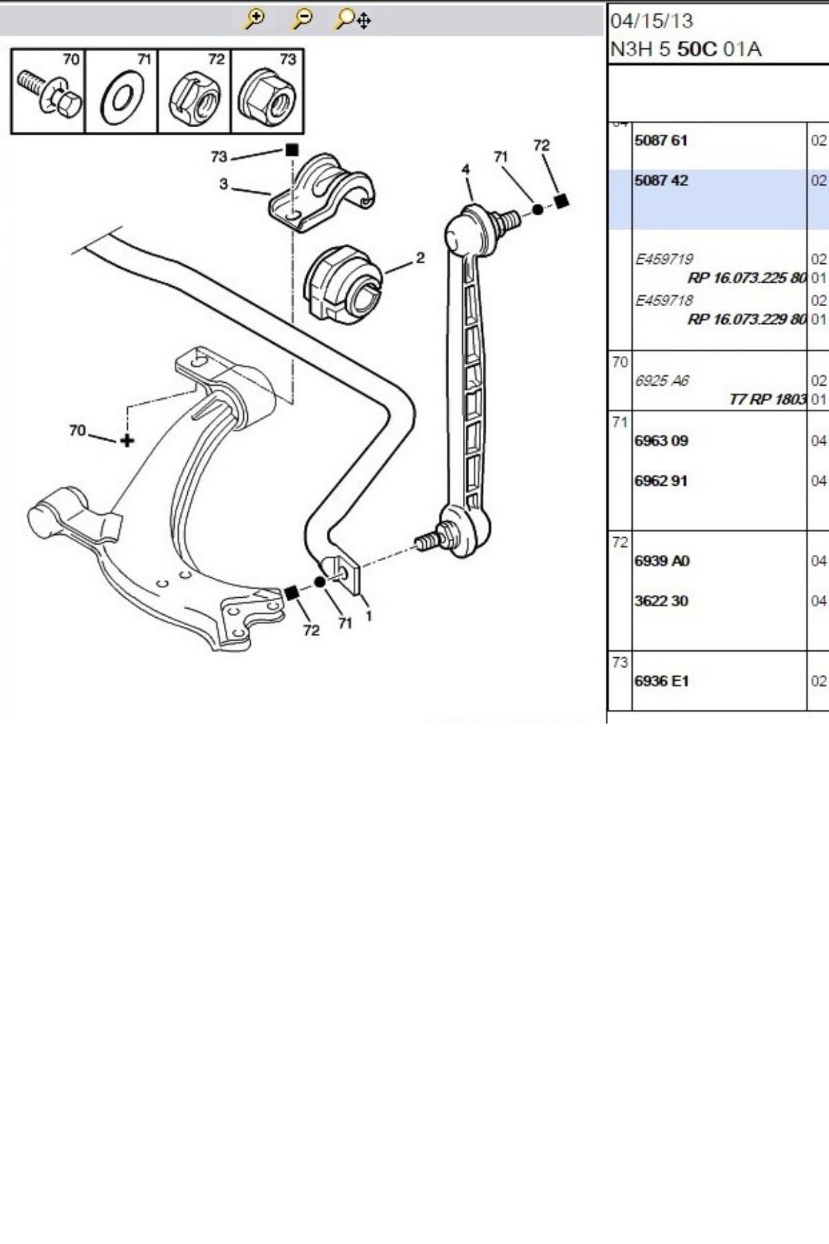 Ön Z Rot 306 Partner Berlingo Xsara (TC618-508741)