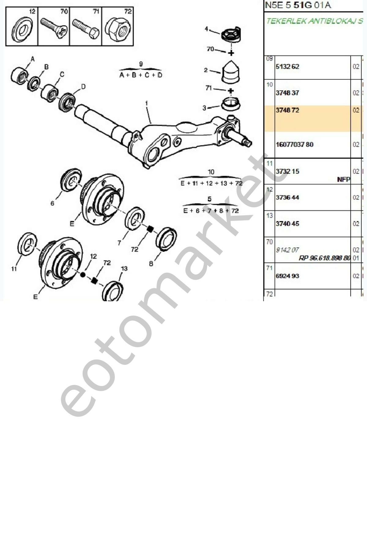 Arka Porya Bilyası Xsara 306 98-(3748.72)