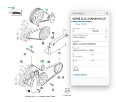 Alternatör Gergi Rulmanı Mondeo 2.0 01 ( ARAFOR626 - XS7E6A228TEK )