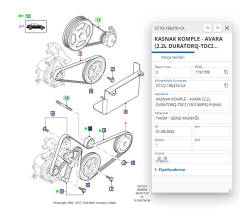 Alternatör Gergi Rulm. (125Ps) 2.0Tdcı  Mondeo 01 Transit ( MIPFO631 - CC1Q19A216CA )