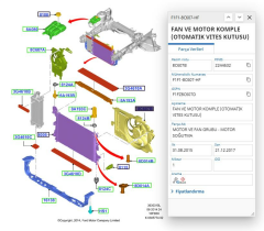 Radyatör Yedek Su Deposu Focus 15  C-Max Kuga 11 ( KALE348750 - 8V618K218AE )