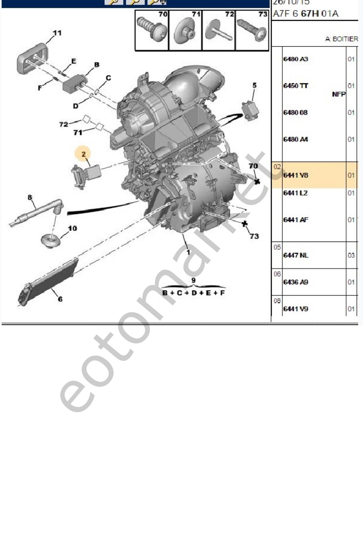 Klima Kontrol Elemanı 207 (509913-6441V8)