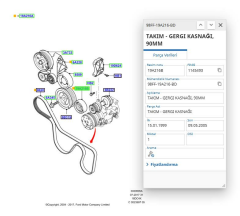 Alternatör Gergi Rulmanı  Büyük Demir Focus Connect Fiesta 98 ( ARAFOR613 - 98FF19A216BD )