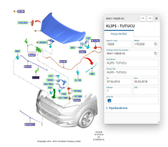 Kaput Dayama Demir Klipsi Fiesta Courier B.Max 08 ( CAB331100 - 8A6116828AC )
