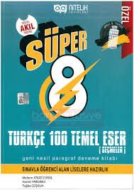 NİTELİK 8.SINIF SÜPER TÜRKÇE 100 TEMEL ESER PARAGRAF DENEME KİTABI