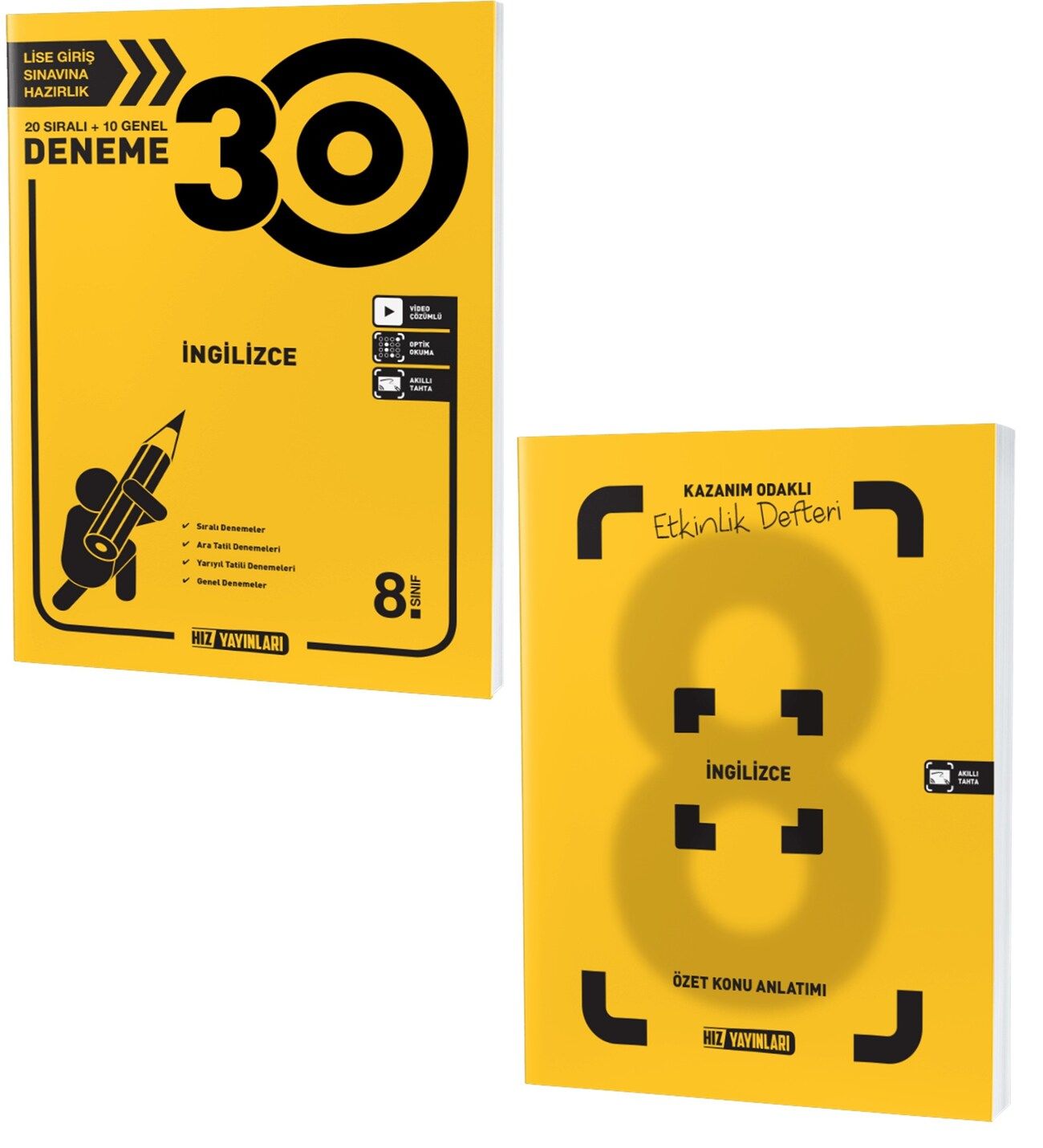 HIZ 8.SINIF İNGİLİZCE 30 LU DENEME + ETKİNLİK DEFTERİ