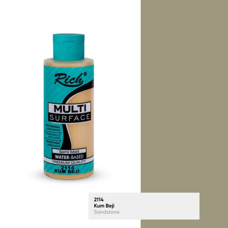 Rich Multi Surface Akrilik Boya 120cc 2114 KUM BEJİ