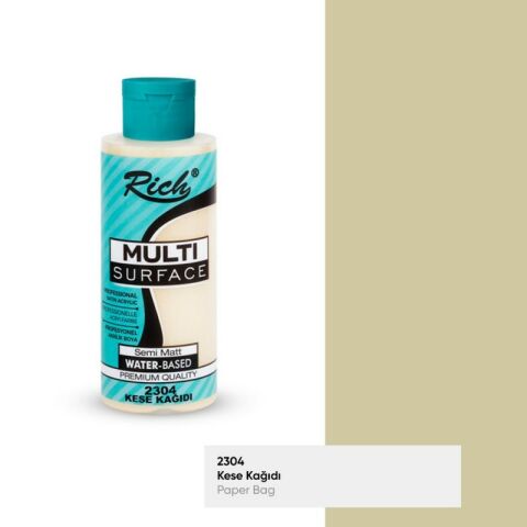 Rich Multi Surface Akrilik Boya 120cc 2304 KESE KAĞIDI