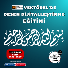 Vektorel'de Hat kaligrafi Yazı Tezhip Desen Dijitalleştirme Eğitimi (Online)