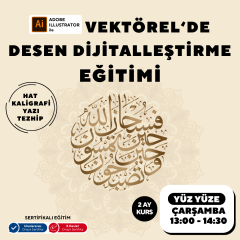 Vektorel'de Hat kaligrafi Yazı Tezhip Desen Dijitalleştirme Eğitimi