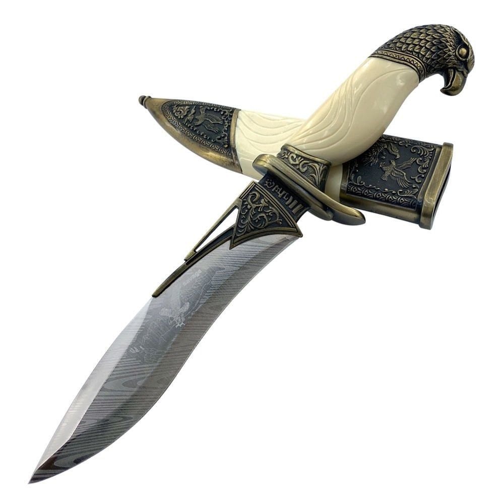 Savage Kemik Kabzeli İşlemeli Av Bıçağı (12360)