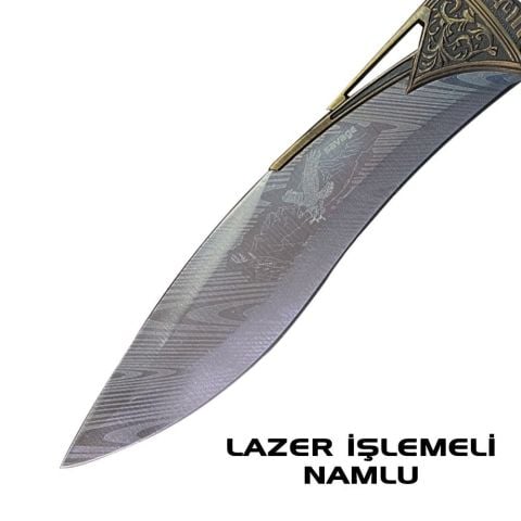 Savage Kemik Kabzeli İşlemeli Av Bıçağı (12360)