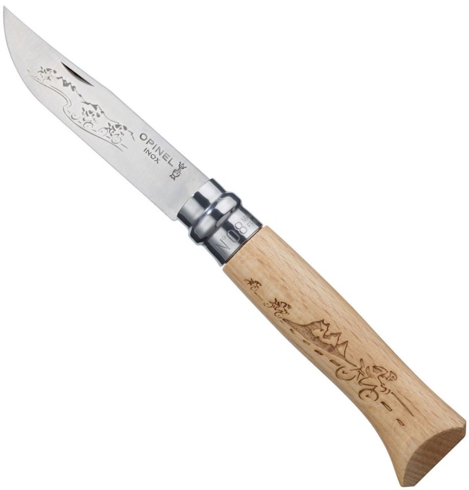 Opinel İnox Kayın Saplı 8 No İslemel Çakı (001790)