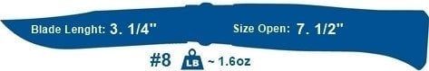 Opinel İnox Kayın Saplı 8 No İslemel Çakı (001790)
