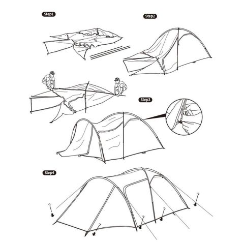 Naturehike Knight-3 +UPF50 3 Kişilik Kamp Çadırı