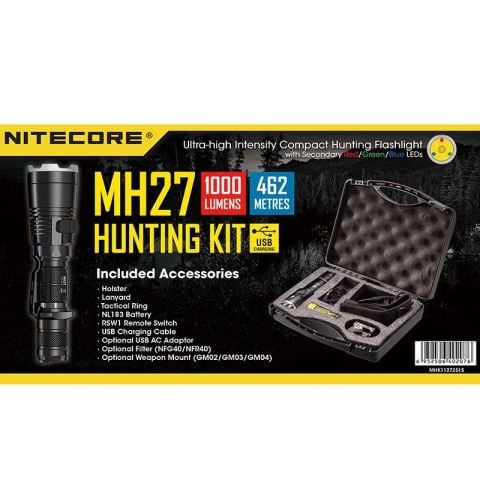 Nitecore MH27UV Hunting Kit 1000 Lümen El Feneri