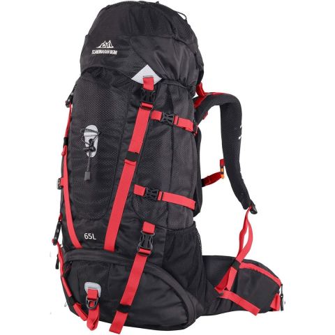 QuickUP Hiking Sırt Çantası 65 Litre - SİYAH