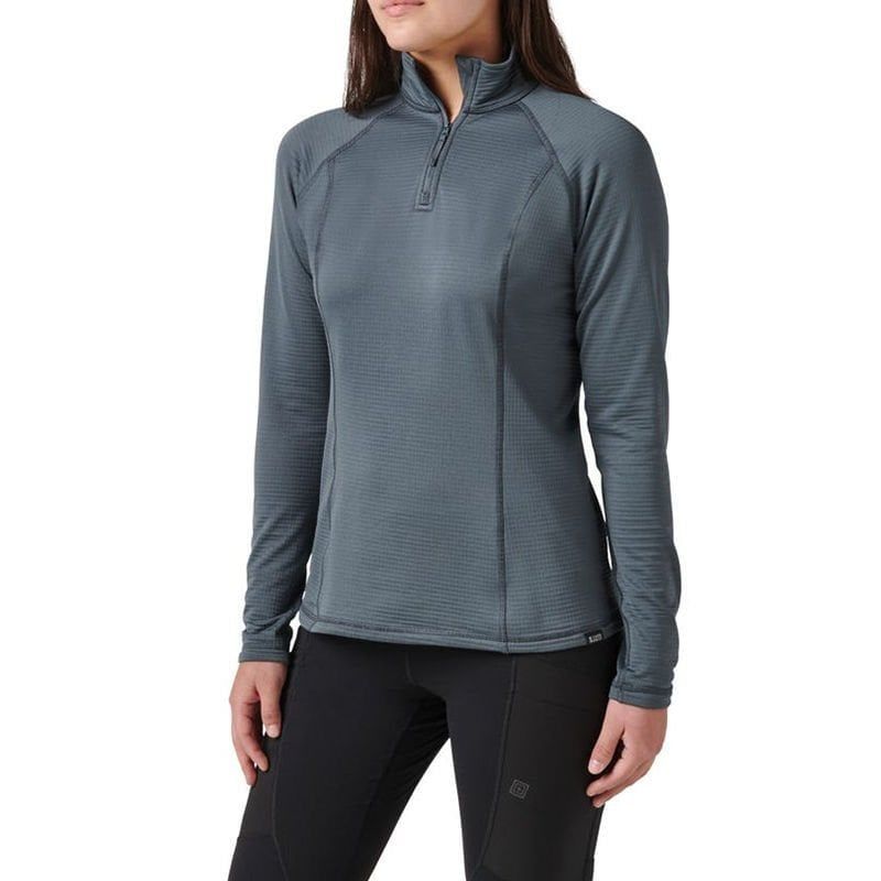 5.11 Stratos 1/4 ZIP Turbulence Bayan Shirt - Gri