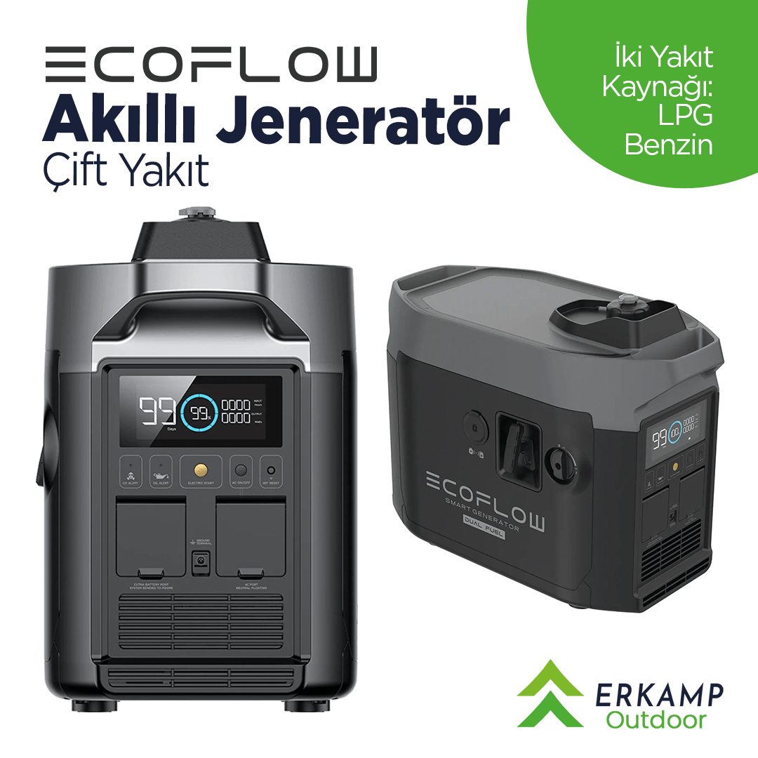 EcoFlow | Akıllı Jeneratör (Çift Yakıt) 2 Yıl Garanti ( Ücretsiz )