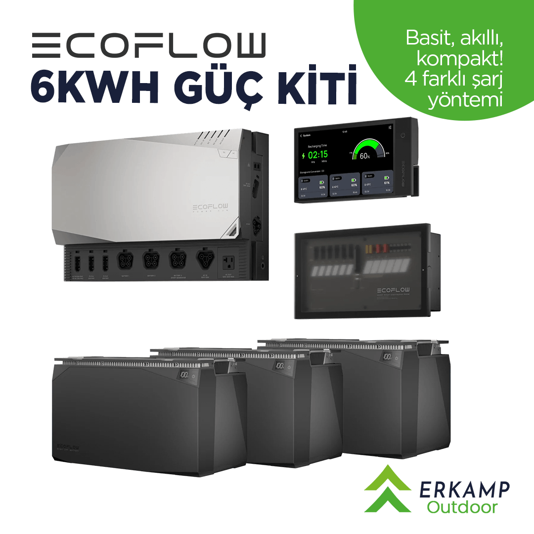 Ecoflow | 6 kWh Güç Kiti (Karavan, Ev , Dağ Evi) EcoFlowCare Premium ( + 3 Yıl )