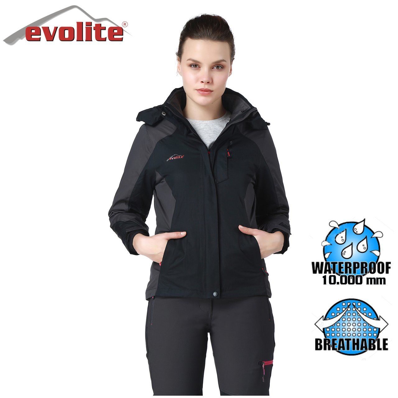 Evolite Diva Bayan Mont 3in1 Gri/Siyah