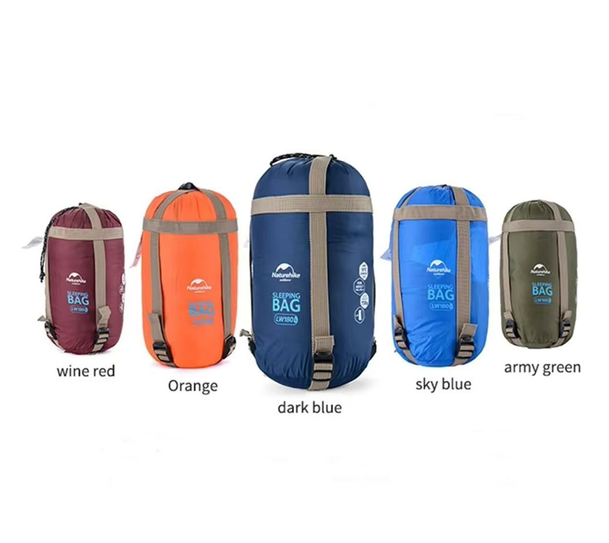 Naturehike LW180 Mini Uyku Tulumu M - GREEN - Left