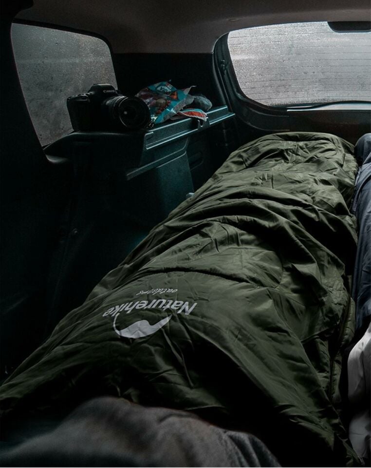 Naturehike Y150L Kapüşonlu Pamuklu Uyku Tulumu -6°C Yeşil - Right