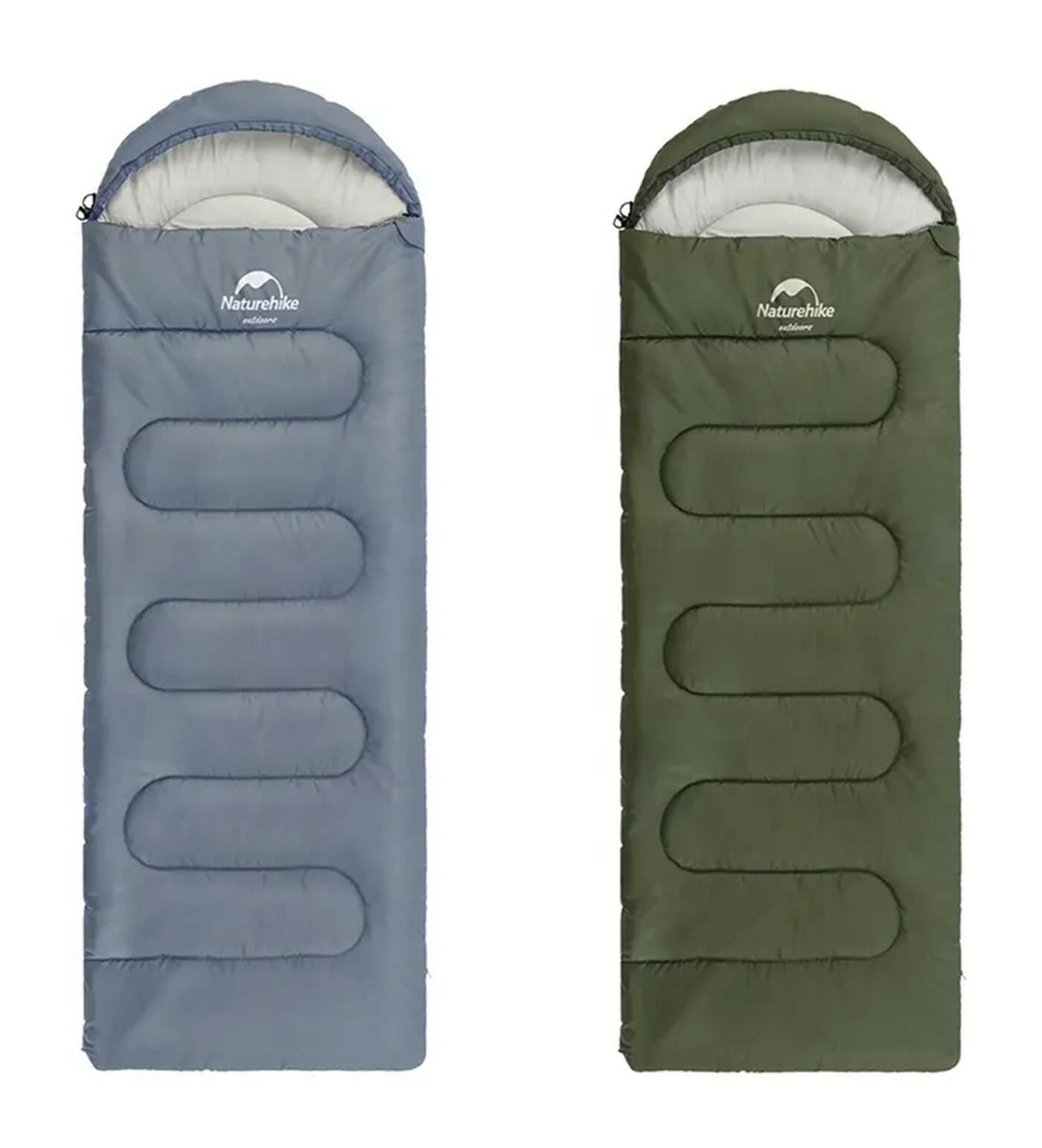 Naturehike Y150L Kapüşonlu Pamuklu Uyku Tulumu -6°C Yeşil - Right
