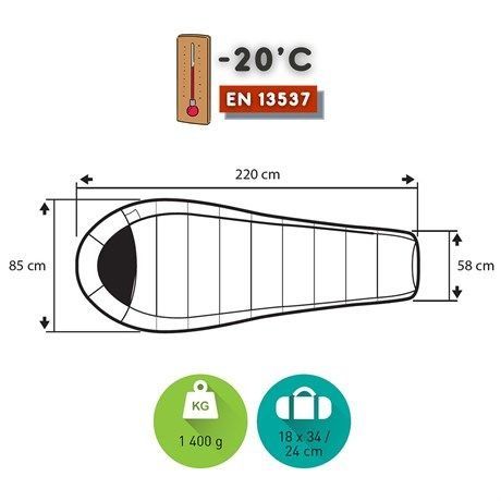 Trimm Highlander -20'C Ultralight Uyku Tulumu - 195R, Kırmızı