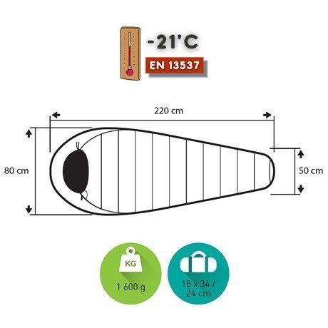 Trimm Walker -21'C Ultralight Uyku Tulumu - 195R, Kırmızı