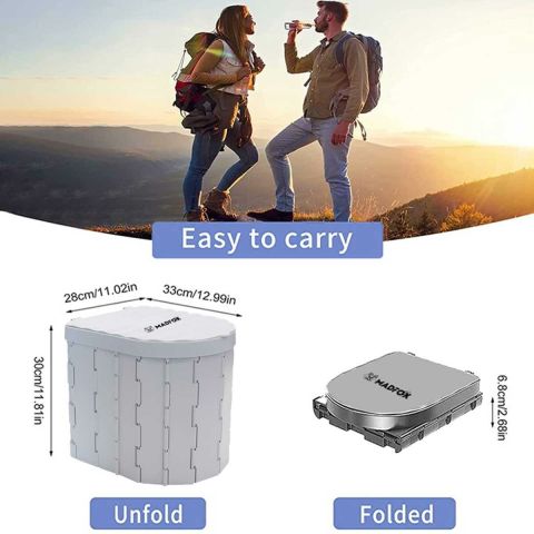 Madfox Bi-Pot Katlanır Portatif Kamp Tuvaleti [WC] Gri