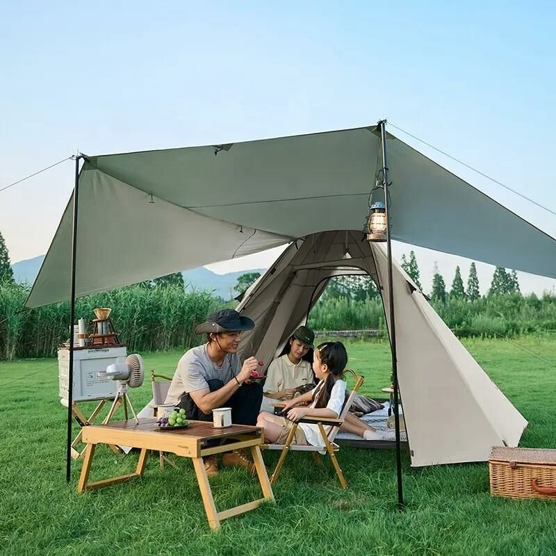 Naturehike Glamping 4 Kişilik Çift Katmanlı Pramid Çadır