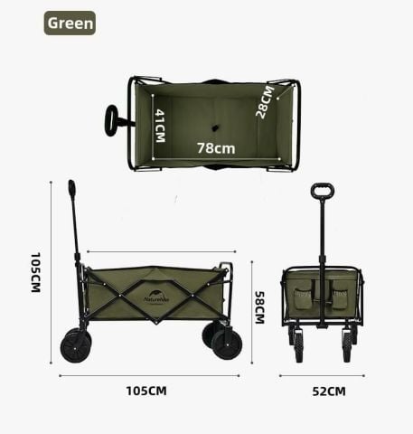 Naturehike Çok Amaçlı Katlanır Taşıma Arabası [Vagon]