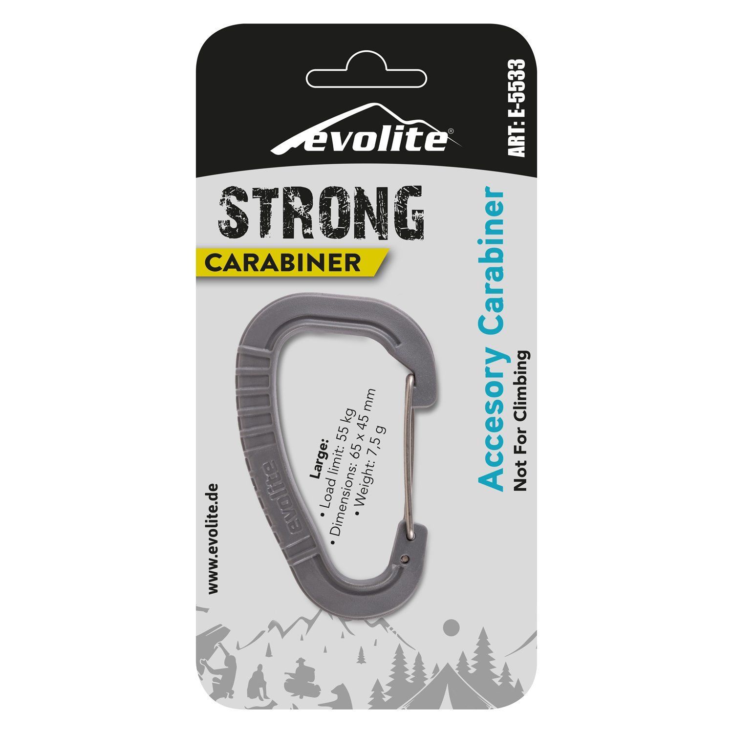 Evolite Strong Karabina Large - Gri