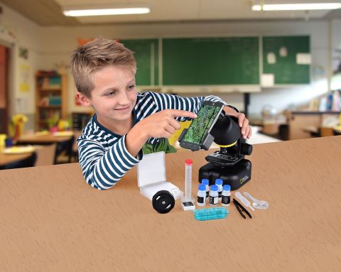 Bresser National Geographic 40–640x Microscope with smartphone adapter