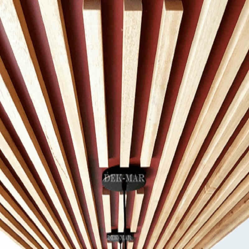 wood baffle ceiling