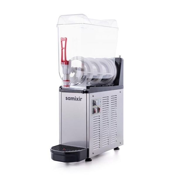 Samixir Mono Ice Slush Granita ve Soğuk Meyve Suyu Dispenseri, 12 L, Inox, SLUSH12.I